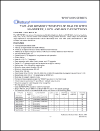 W91F820AN Datasheet