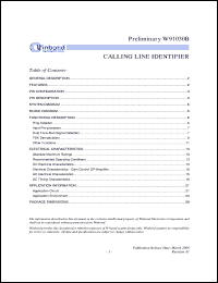 W91030BS Datasheet