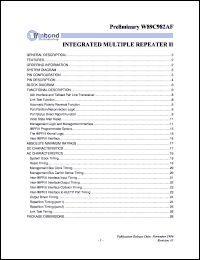 W89C840f Datasheet