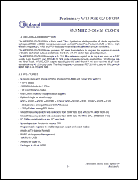 W83193R-04 Datasheet
