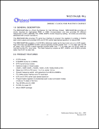 W83194AR-We Datasheet