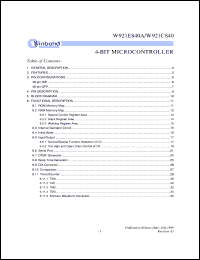 W921C841 Datasheet