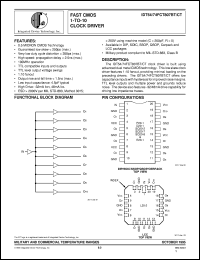 IDT54FCT807CTPYB Datasheet