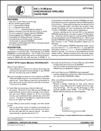 IDT71F432L66 Datasheet