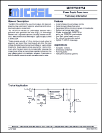 MIC2754-MBM5UEM Datasheet