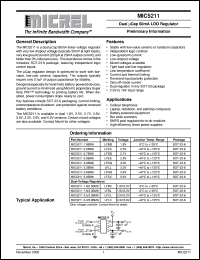 MIC5211-3.6BM6 Datasheet