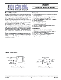 MIC5219-3.3BM5 Datasheet