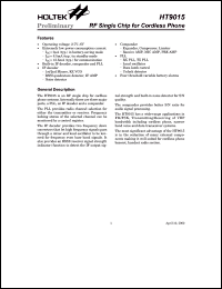 HT9015 Datasheet