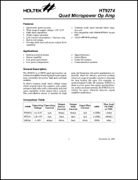 HT9274 Datasheet