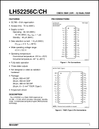 LH52256CN-10LL Datasheet