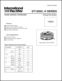 ST1200C16K3 Datasheet