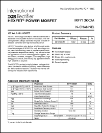 IRFY9130 Datasheet