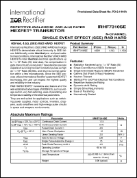 IRHF7310SE Datasheet