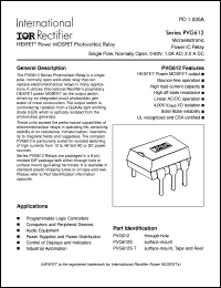 PVG612S Datasheet