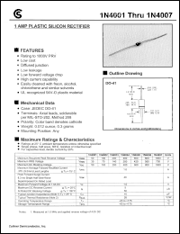 1N4001 Datasheet
