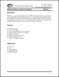 PT2211 Datasheet