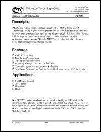 PT2265 Datasheet