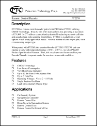 PT2270 Datasheet
