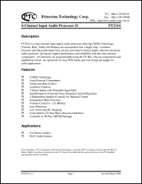 PT2314 Datasheet