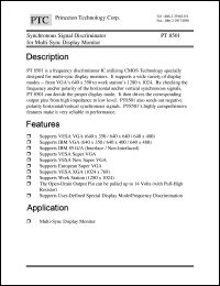 PT8501P16 Datasheet
