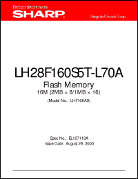 LH28F160S5T-L10 Datasheet