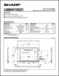LQ084V1DG21 Datasheet
