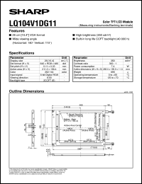LQ104V1DG11 Datasheet