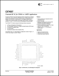 CX74001 Datasheet