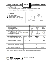 1N4607 Datasheet