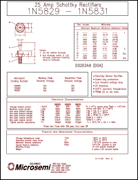 1N5831 Datasheet