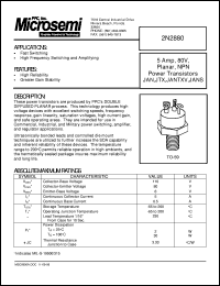 2N2880 Datasheet