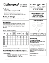 MLL748A-1 Datasheet