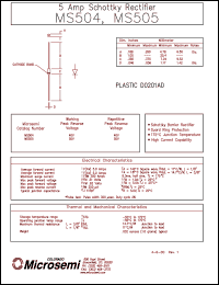 MS504 Datasheet