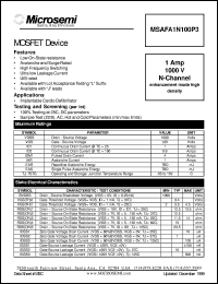 MSAFA1N100D Datasheet