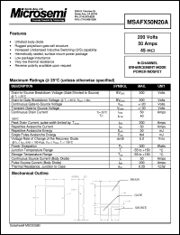 MSAFX50N20A Datasheet