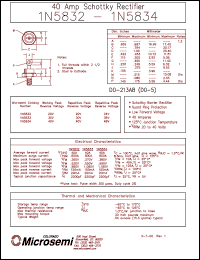 1N5833 Datasheet