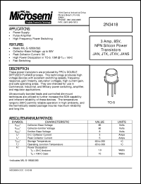 2N3418 Datasheet
