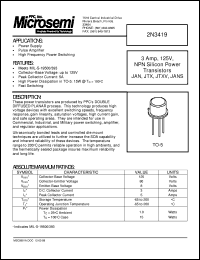 2N3419 Datasheet