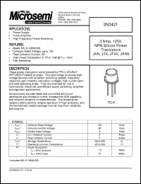 2N3421 Datasheet