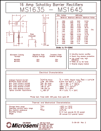 MS1645 Datasheet