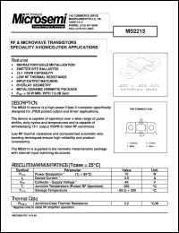 MS2213 Datasheet