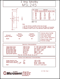 MSL245 Datasheet