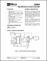 OZ962G Datasheet