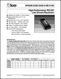SP310ECP Datasheet