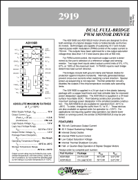 A2918SWV Datasheet