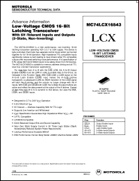 MC74LCX16500DT Datasheet