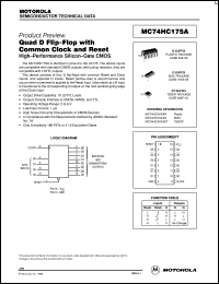 MC74HC175ADTEL Datasheet