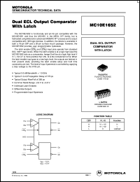 MC10E1652FNR2 Datasheet
