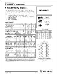 MC10H165FNR2 Datasheet