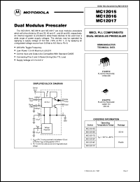MC12013P Datasheet
